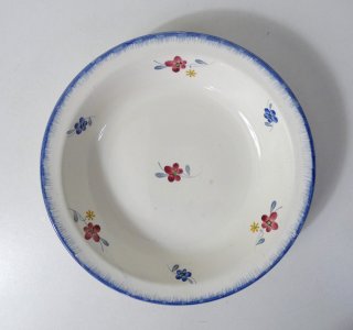 old shallow ceramic serving bowl Digoin Mary Lou