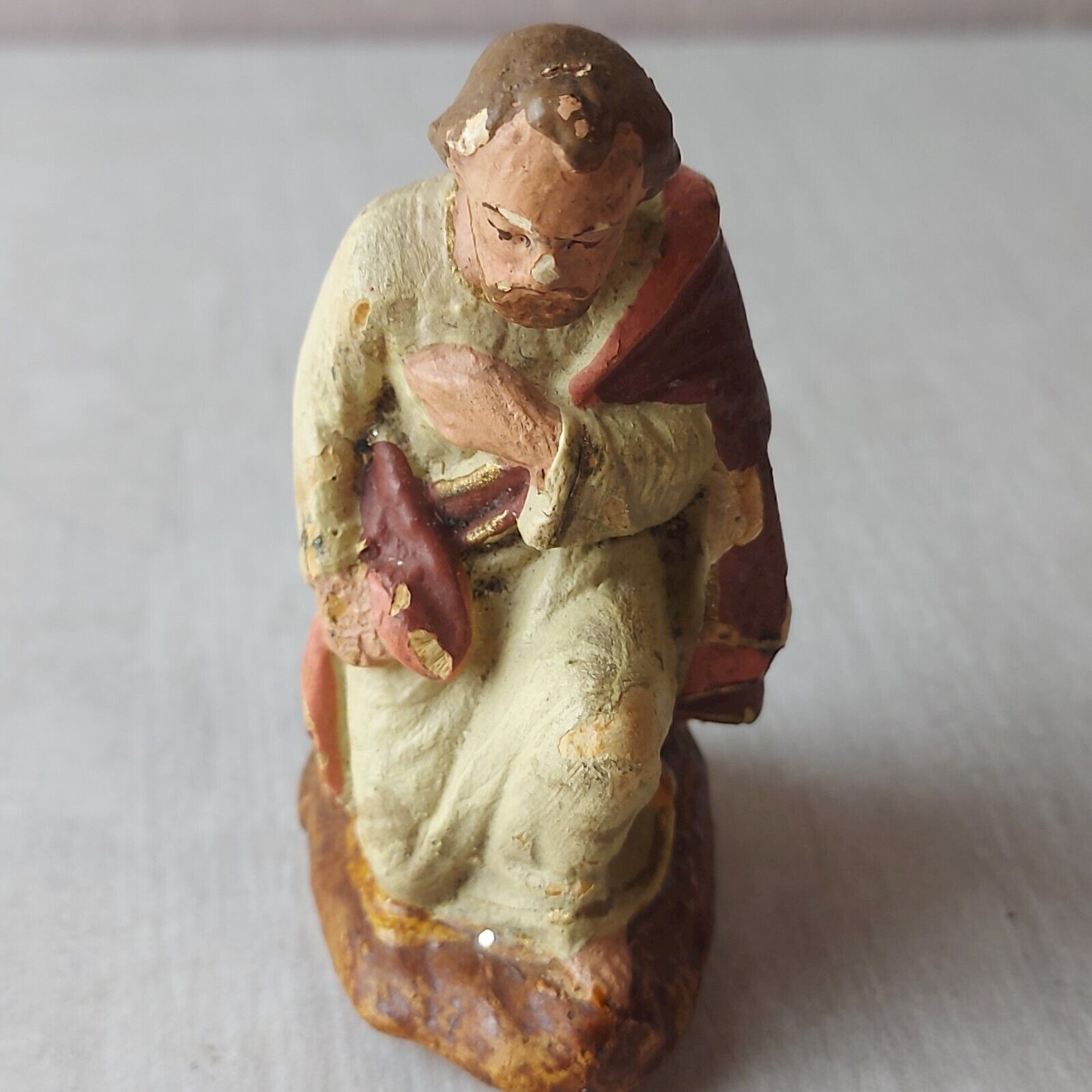Ancien Santon De Crèche Taille 3 - Porteur De Vin - Marque Ricard