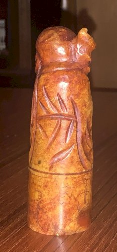 ancien sceau chinois en stéatite cachet nom rare de Bouereux