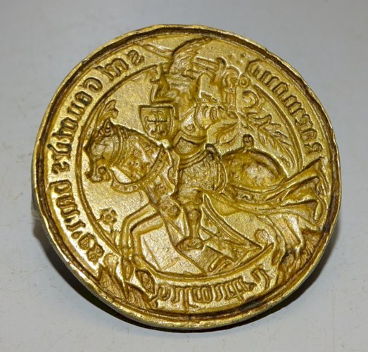 -ANCIEN SCEAU MATRICE CHEVALIER EN ARMURE STYLE HAUTE EPOQUE MEDIEVALE  D