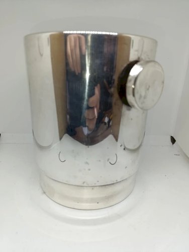 ancien seau a champagne metal argente poincon Ghioni Adolphe ? debut 20eme en bon etat