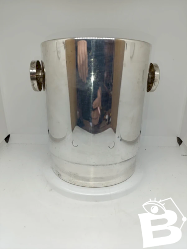 ancien seau a champagne metal argente poincon Ghioni Adolphe ? debut 20eme en bon etat