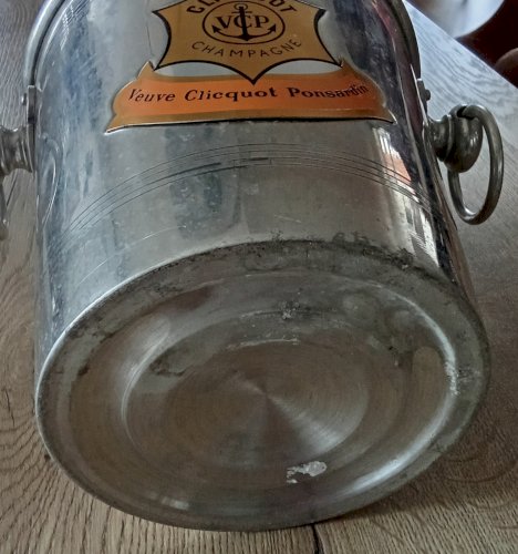 Ancien Seau À Champagne Métal Veuve Clicquot Ponsardin Art De La Table