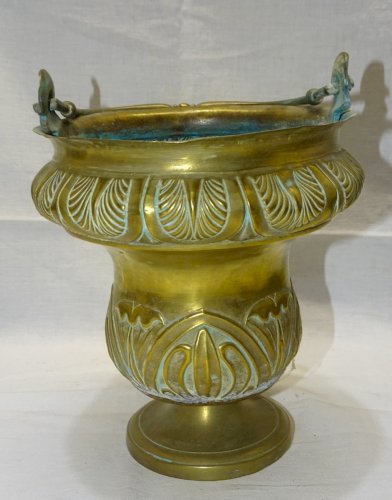-ANCIEN SEAU A EAU BENITE EN LAITON XVIIIe  manque interieur JUS de grenier    D