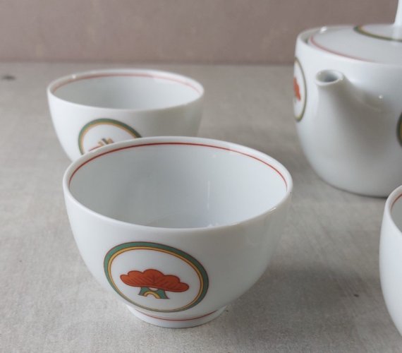 Ancien service à thé, bols / tasses + théière, Noritake Japan ^