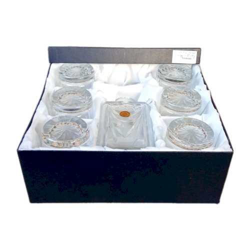 Ancien Service À Whisky 6 Verres + Carafe Cristal Lorraine Les Grands Ducs