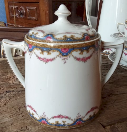 Ancien Service Café A. Lanternier  & Cie Porcelaine Limoges 16 Pièces