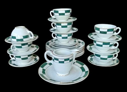Ancien Service Café Assiettes Vaisselle KG Lunéville 29 Pcs Art De La Table