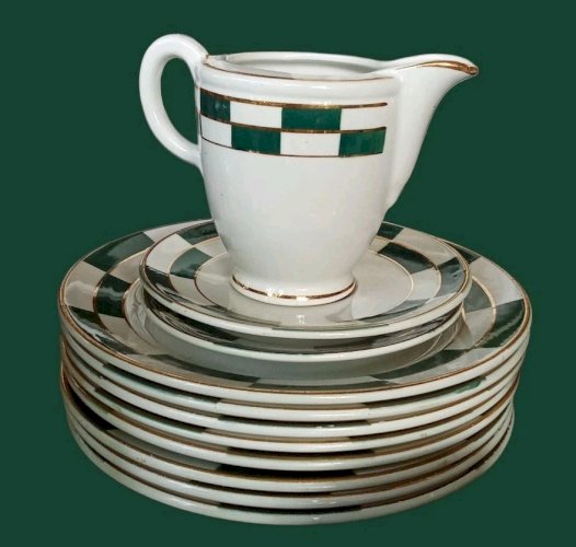 Ancien Service Café Assiettes Vaisselle KG Lunéville 29 Pcs Art De La Table