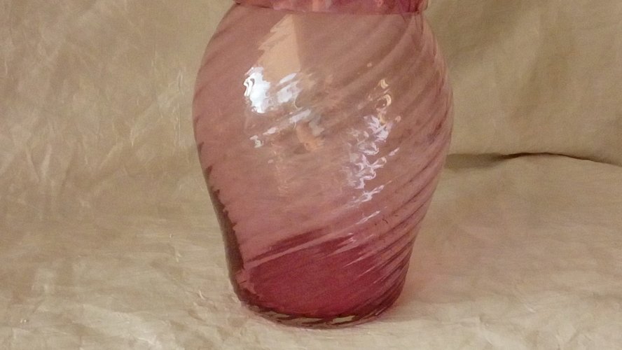 ANCIEN SERVICE DE NUIT CARAFE GOBELET EN VERRE MODELE BAMBOU**