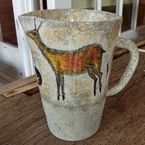 Ancien Service Pichet Mazagran Verre Lascaux Vallauris Jacky Jacqueline Gelb