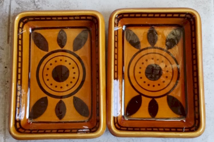 Ancien Service Vaisselle Assiette Plat Ocre Vintage Longchamp 64 Pièces