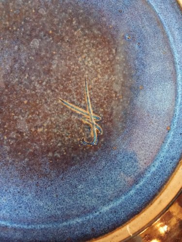 Ancien Service Vaisselle Grès Émaillé Bleu  Art De La Table Vintage 10 Pièces