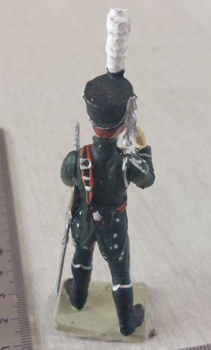 Ancien soldat, cavalier de la gendarmerie, en plastique peint, Starlux Empire