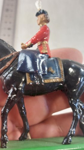 Ancien soldat en métal, Reine Elizabeth à cheval, Britains