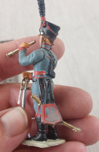 Ancien soldat, Hussard, en plastique peint, Starlux Empire