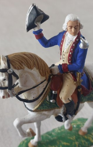 Ancien soldat, officier guerre indépendance, en plastique peint, Elastolin