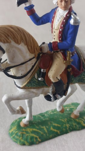 Ancien soldat, officier guerre indépendance, en plastique peint, Elastolin