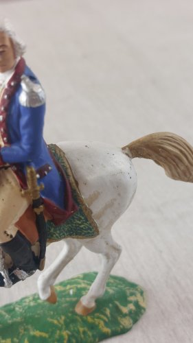 Ancien soldat, officier guerre indépendance, en plastique peint, Elastolin