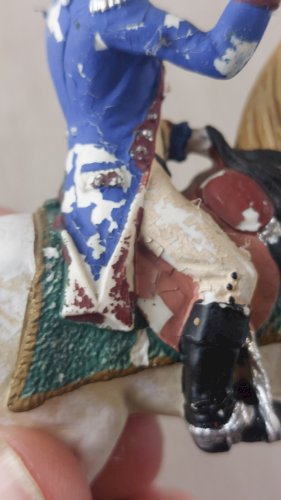Ancien soldat, officier guerre indépendance, en plastique peint, Elastolin