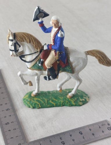 Ancien soldat, officier guerre indépendance, en plastique peint, Elastolin