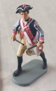 Ancien soldat, officier prussien, en plastique peint, Preiser / Elastolin