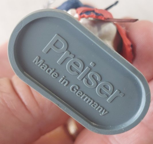 Ancien soldat, officier prussien, en plastique peint, Preiser / Elastolin