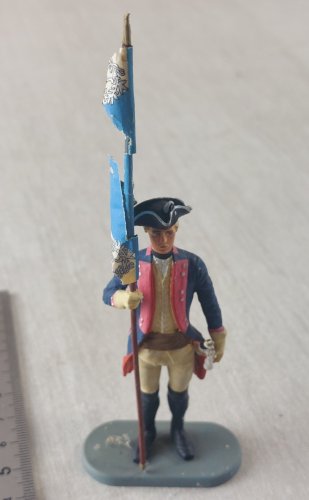 Ancien soldat, officier prussien, en plastique peint, Preiser / Elastolin