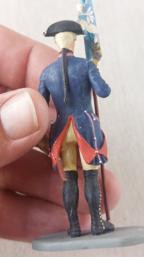 Ancien soldat, officier prussien, en plastique peint, Preiser / Elastolin