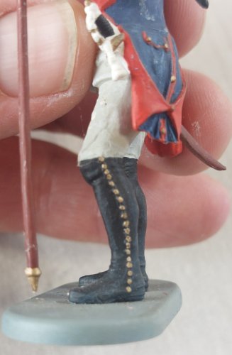 Ancien soldat, officier prussien, en plastique peint, Preiser / Elastolin