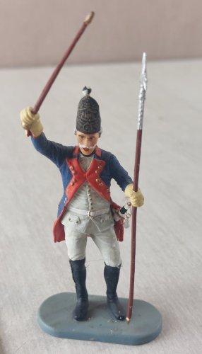 Ancien soldat, officier prussien, en plastique peint, Preiser / Elastolin