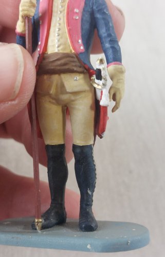 Ancien soldat, officier prussien, en plastique peint, Preiser / Elastolin