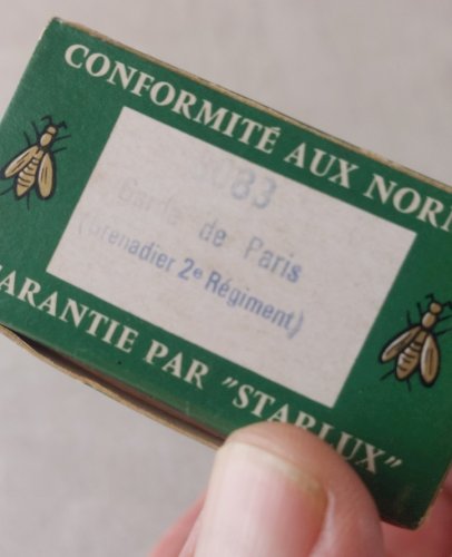 Ancien soldat plastique, grenadier 2e régiment, Garde Paris, Starlux 1er empire