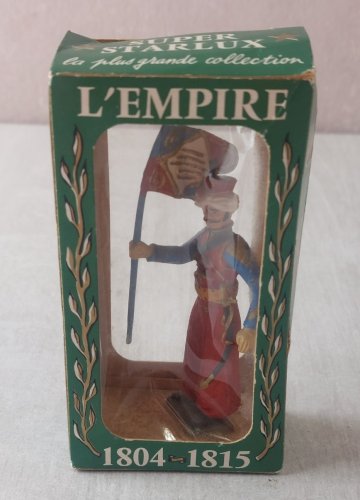 Ancien soldat plastique, porte drapeau Mamelouk, Starlux 1er empire