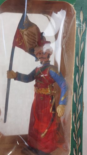 Ancien soldat plastique, porte drapeau Mamelouk, Starlux 1er empire