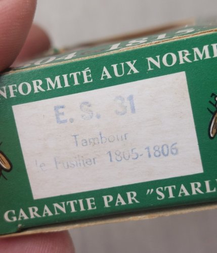 Ancien soldat plastique, tambour, fusilier, Starlux 1er empire ^