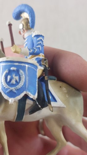 Ancien soldat, timbalier carabinier, 1811, en plastique peint, Starlux Empire