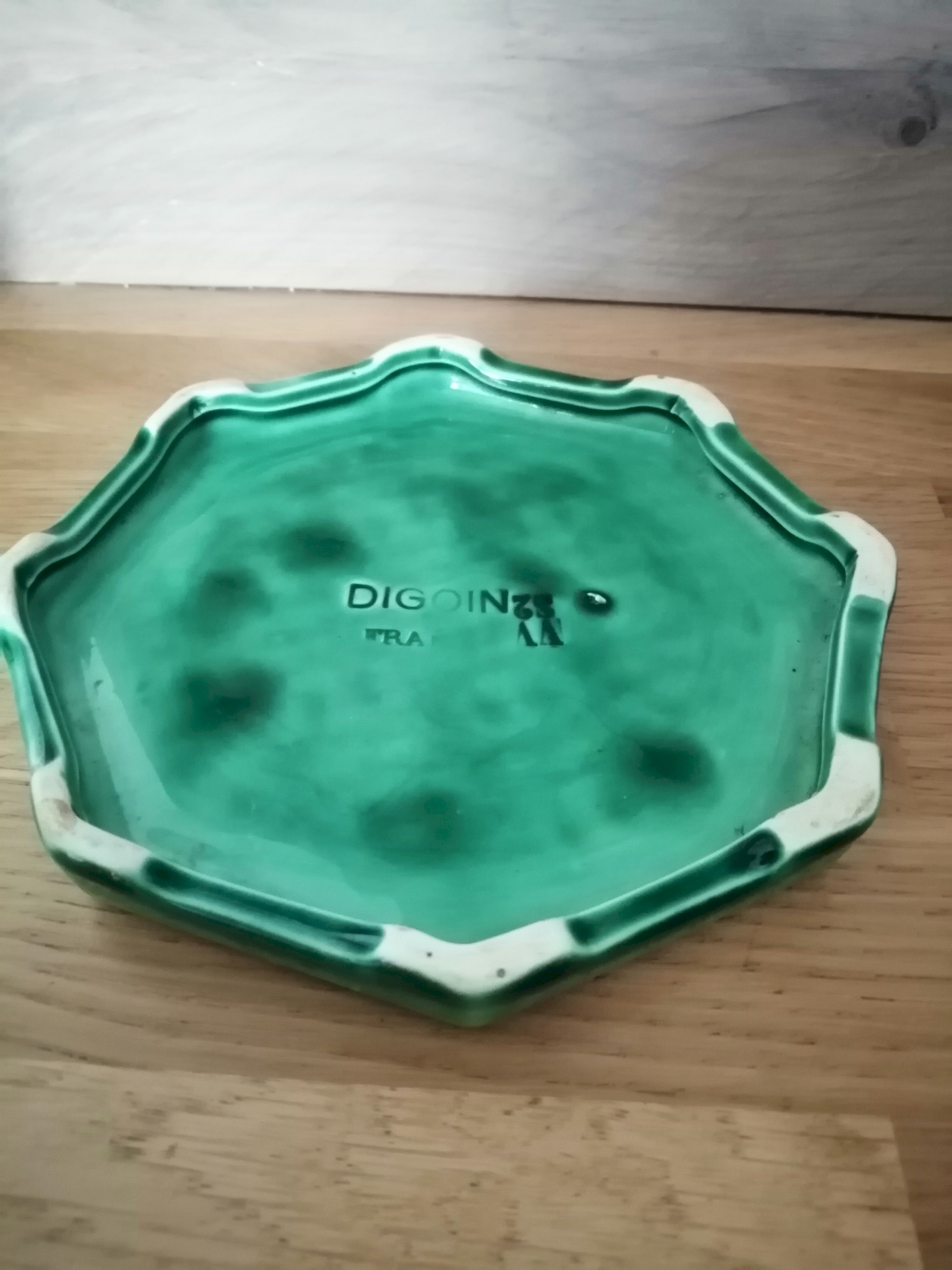 Set De Dessous De Plat Digoin Céramique France - Vert, Pour Bouteilles Et Plats