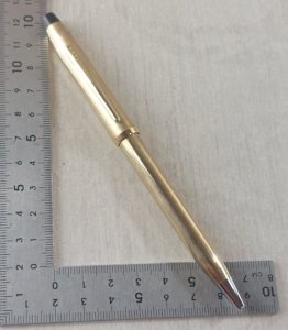 Ancien style bille, en plaqué or 10 K, Cross, vintage