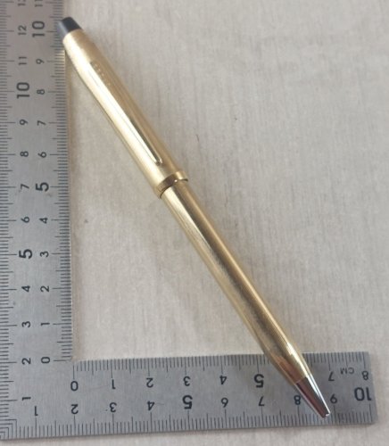 Ancien style bille, en plaqué or 10 K, Cross, vintage