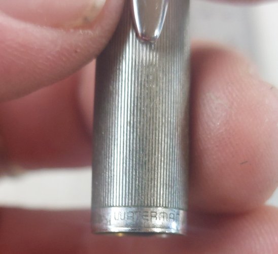 Ancien style plume 18 k, en plaqué argent, Waterman, vintage