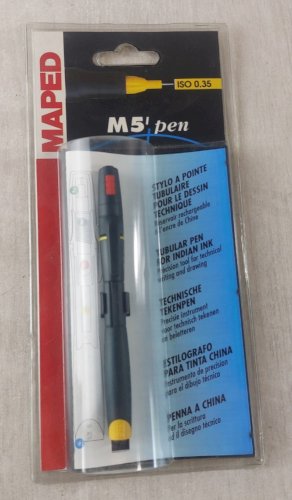 Ancien stylo à pointe tubulaire, M5 pen, ISO 0.35, Maped, sous blister ^