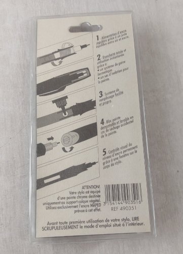 Ancien stylo à pointe tubulaire, M5 pen, ISO 0.35, Maped, sous blister ^