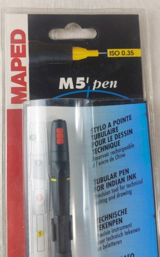Ancien stylo à pointe tubulaire, M5 pen, ISO 0.35, Maped, sous blister ^