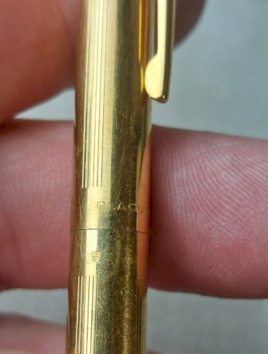 Ancien stylo bille, en plaqué or, Waterman ^