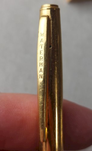 Ancien stylo bille, en plaqué or, Waterman ^