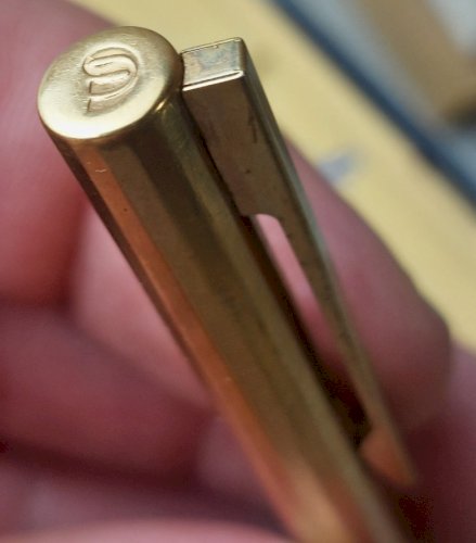 Ancien stylo bille, en plaqué or, Waterman ^