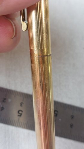 Ancien stylo bille, en plaqué or, Waterman ^