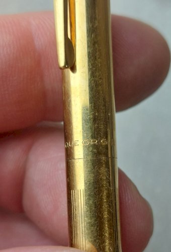 Ancien stylo bille, en plaqué or, Waterman ^