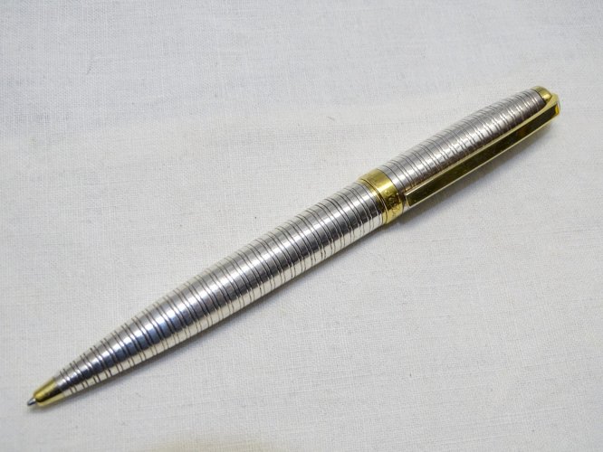 - ANCIEN STYLO BILLE ST DUPONT VINTAGE Plaqué or et argent fonctionne COLLECTION